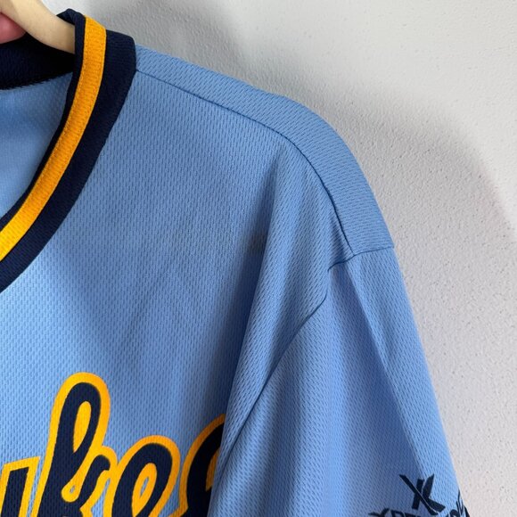 Milwaukee Brewers Paul Molitor #4 Replica 80s Blue V-Neck Jersey Adult XXL - Picture 7 of 9